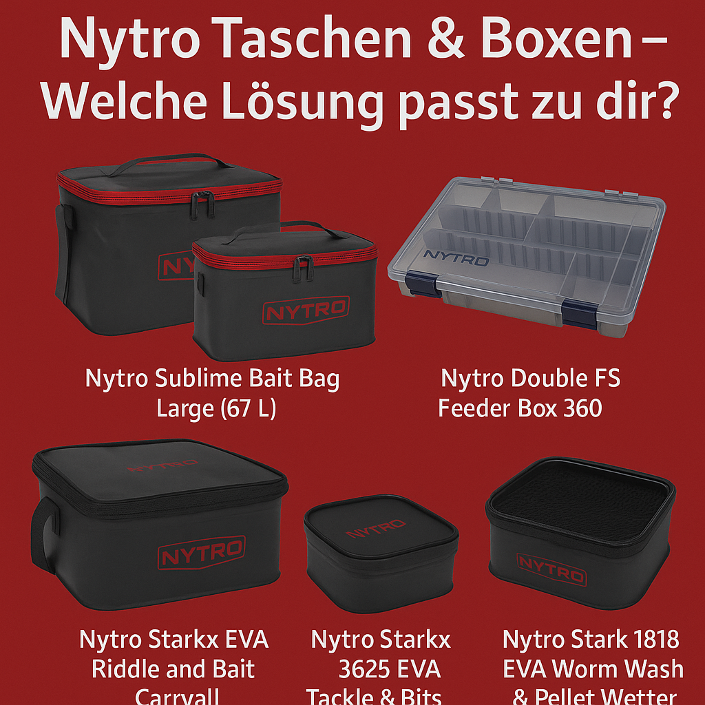 Nytro Taschen & Boxen – Organisation und Schutz für dein Angelzubehör