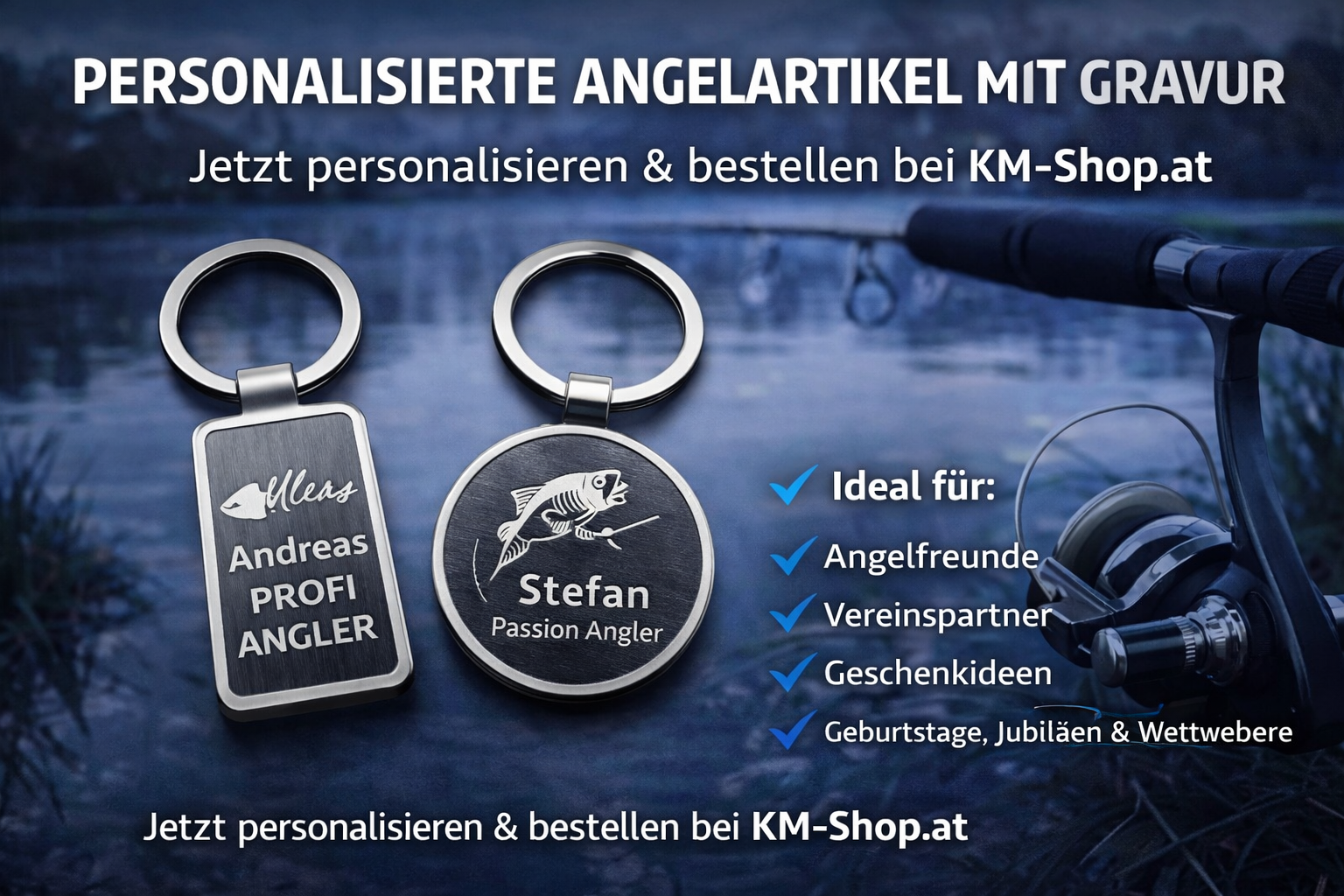 🎣 Personalisierte Angelartikel mit Gravur