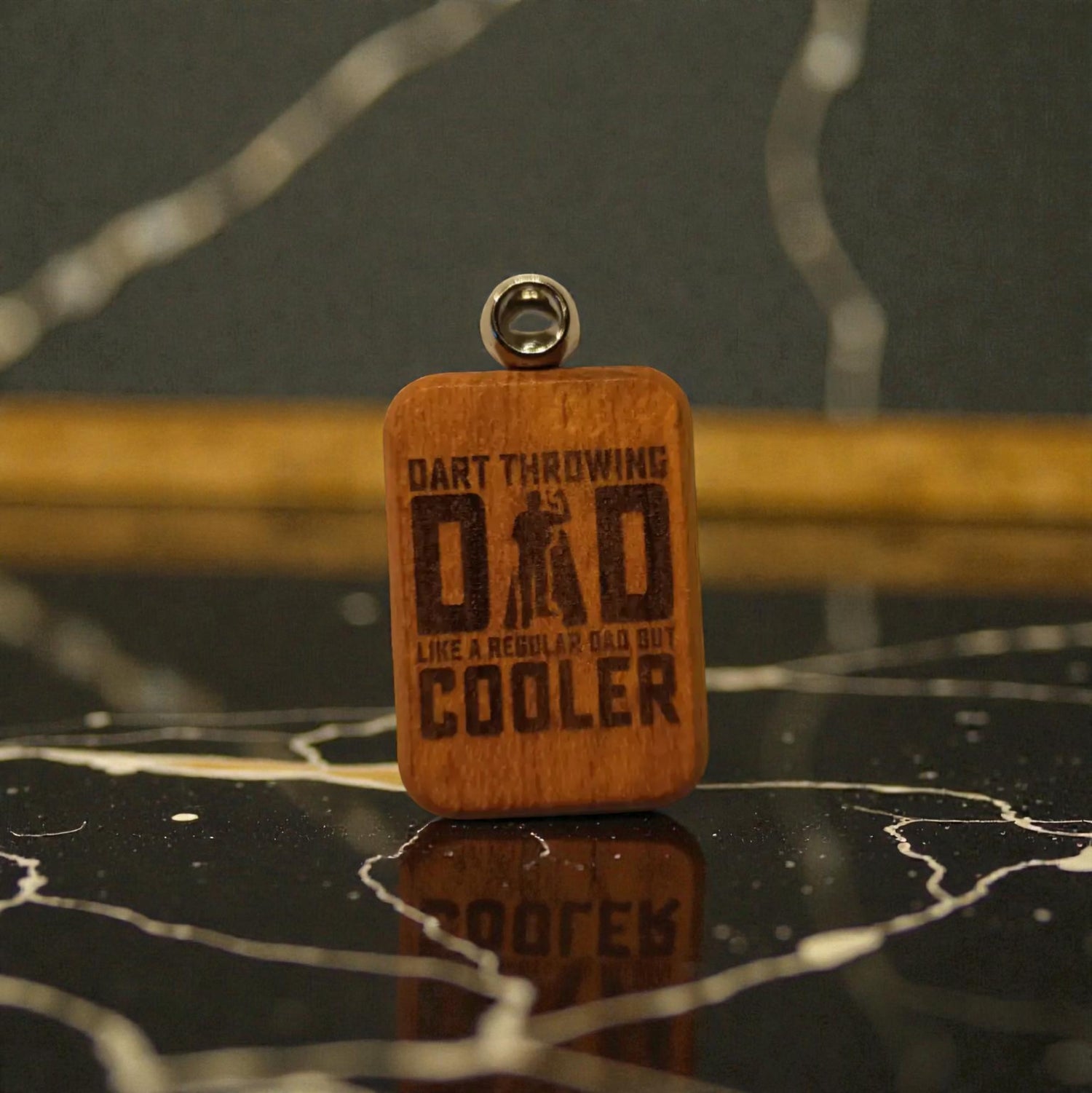 Personalisierter Dart Schlüsselanhänger Eckig mit Gravur