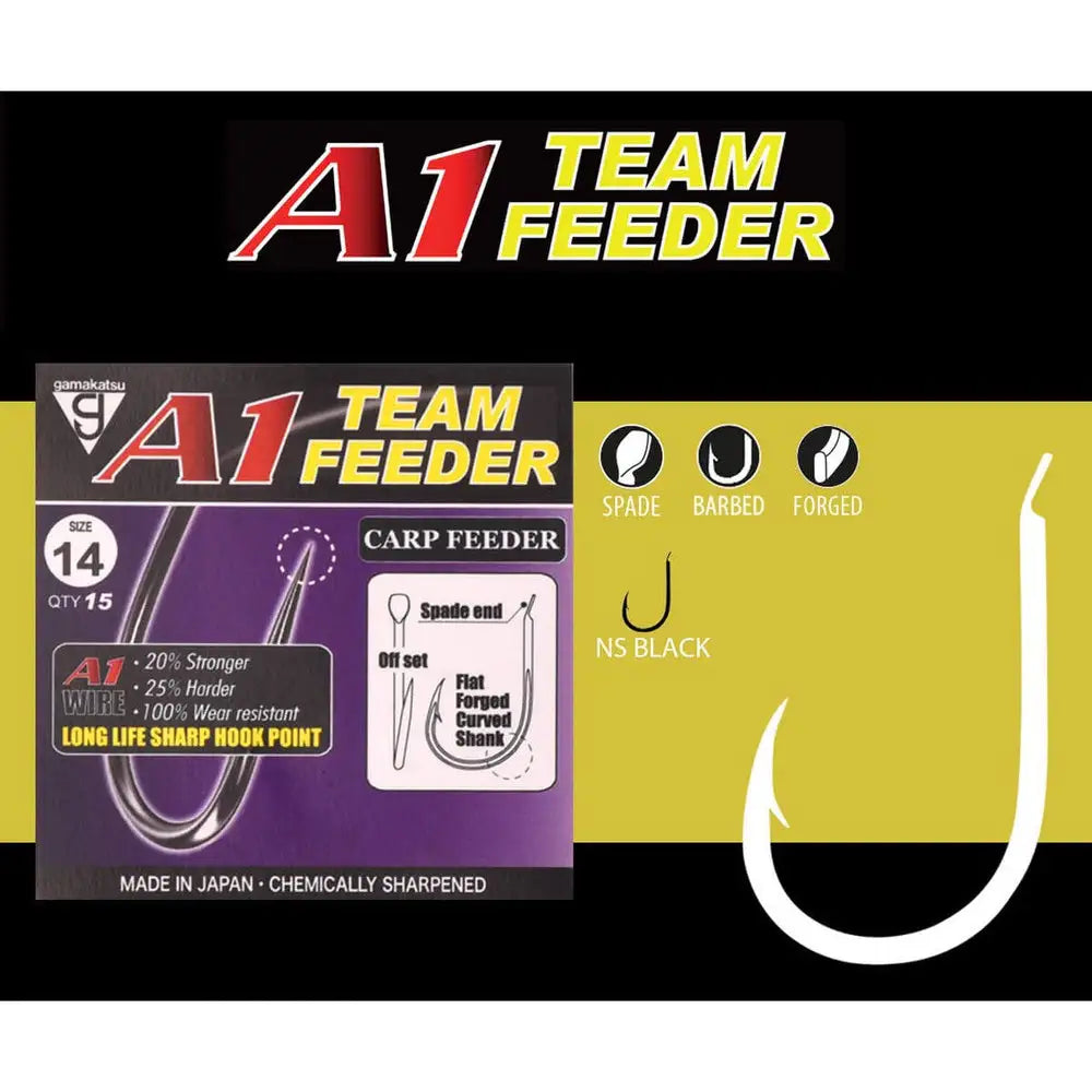 A1 TEAM FEEDER HOOKS CARP FEEDER KM-Shop Cresta, feeder, Feederfishing, Gamakatsu, Haken, Karpfen, Method, methodfishing 