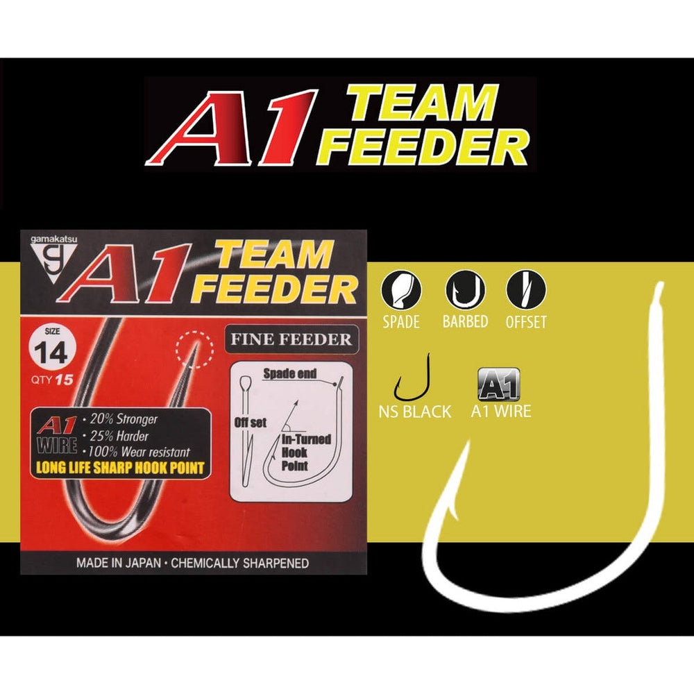 A1 TEAM FEEDER HOOKS FINE FEEDER KM-Shop Cresta, feeder, Feederfishing, Gamakatsu, Haken, Method, methodfishing