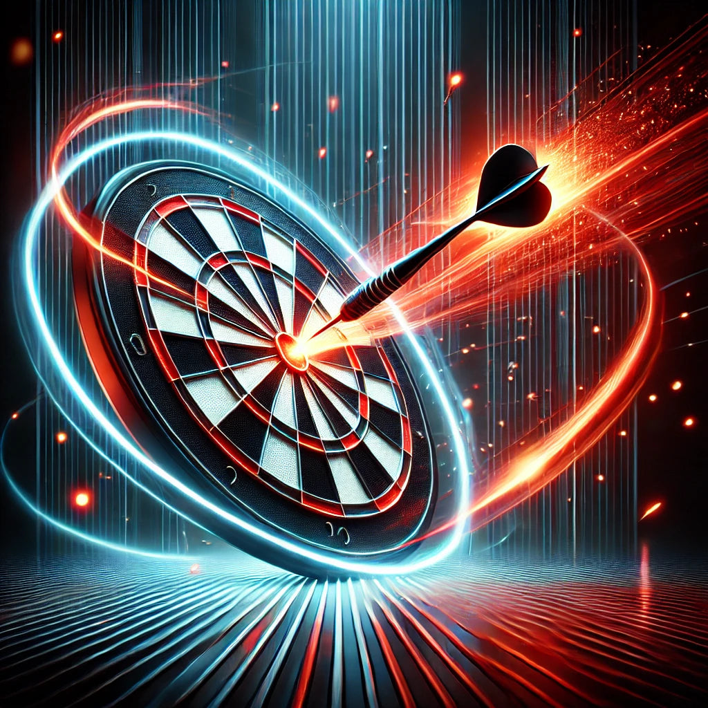 „Steeldarts und Softdarts mit Flights & Shafts neben Dartboard – Dartzubehör online kaufen bei KM-Dartshop (Österreich)“