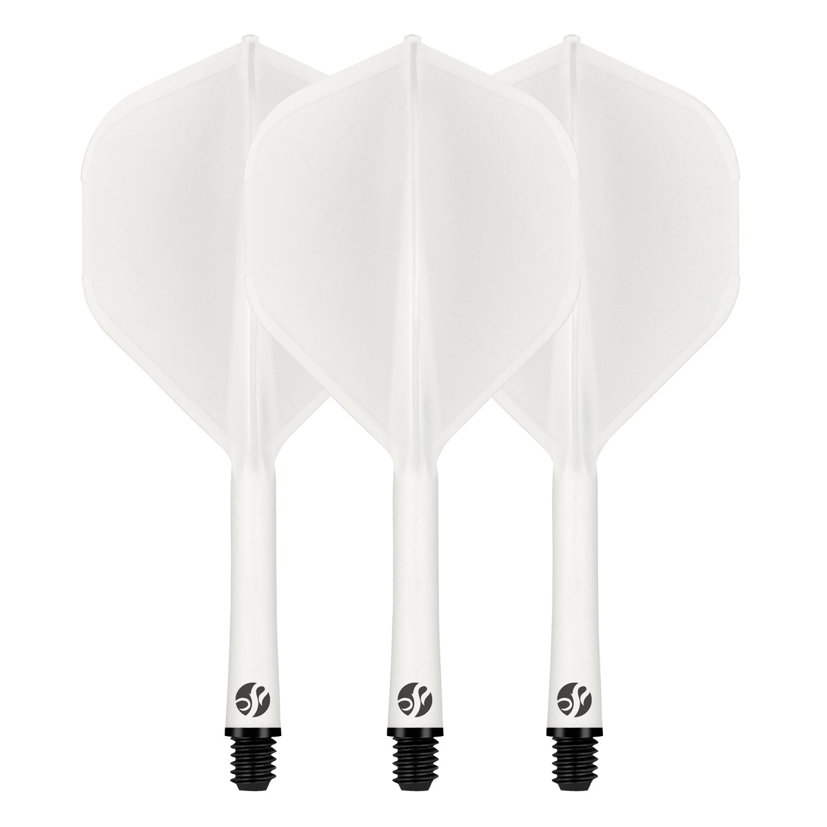 Flight Deck-One Piece Dart Flight and Shaft System-White