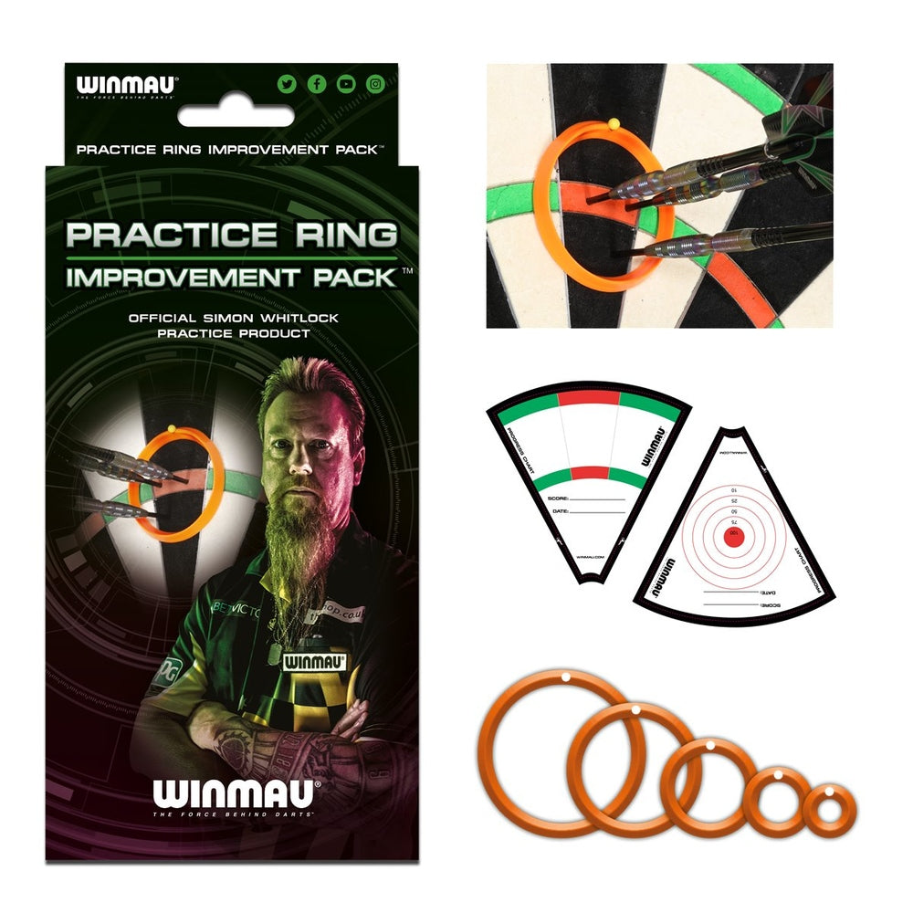 Winmau Simon Whitlock Practice Ring Improvement Pack – Trainingsringe für Dart-Präzision.​