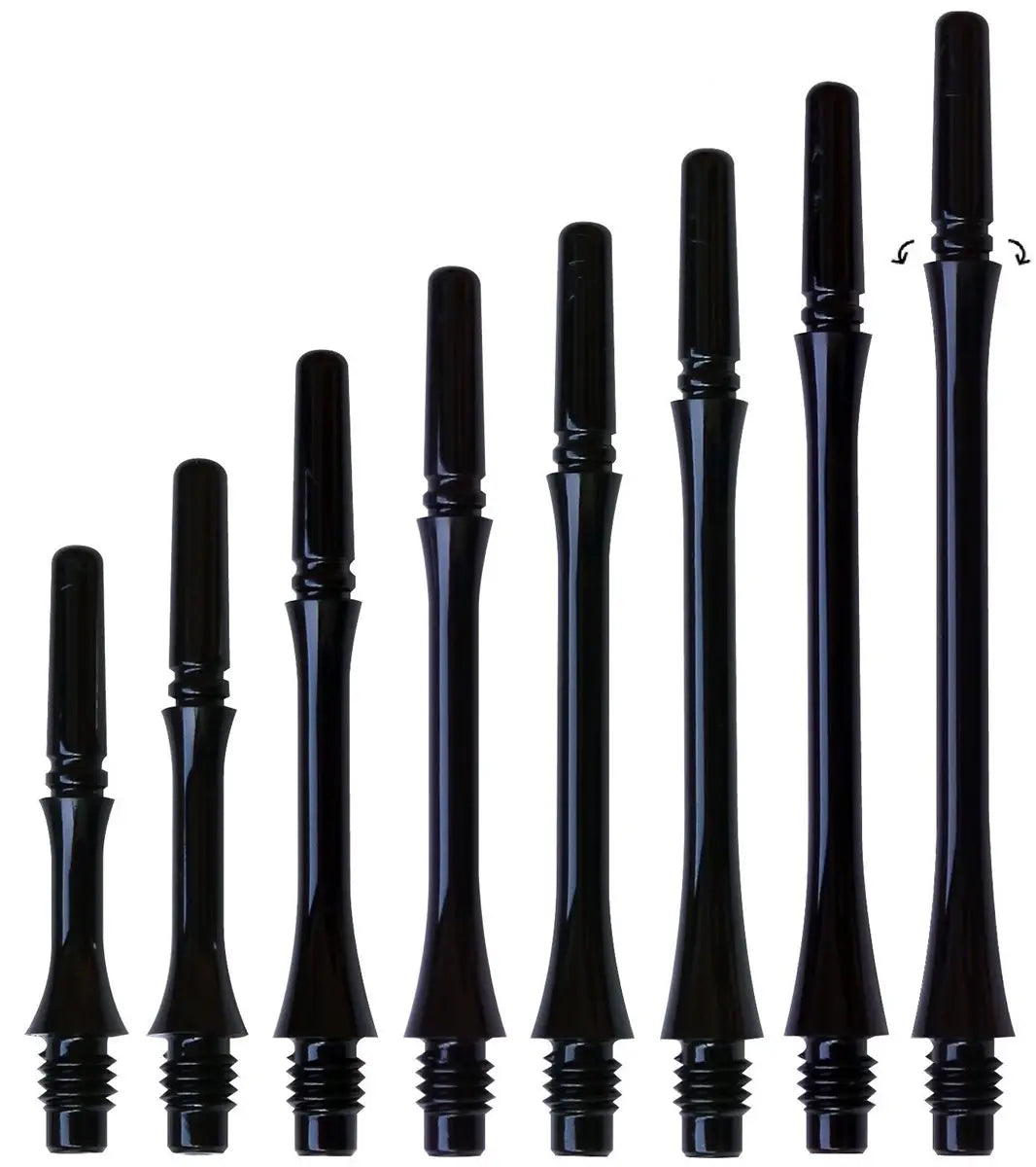 Cosmo Darts Fit Shafts Gear Slim Spinning Schwarz Shafts