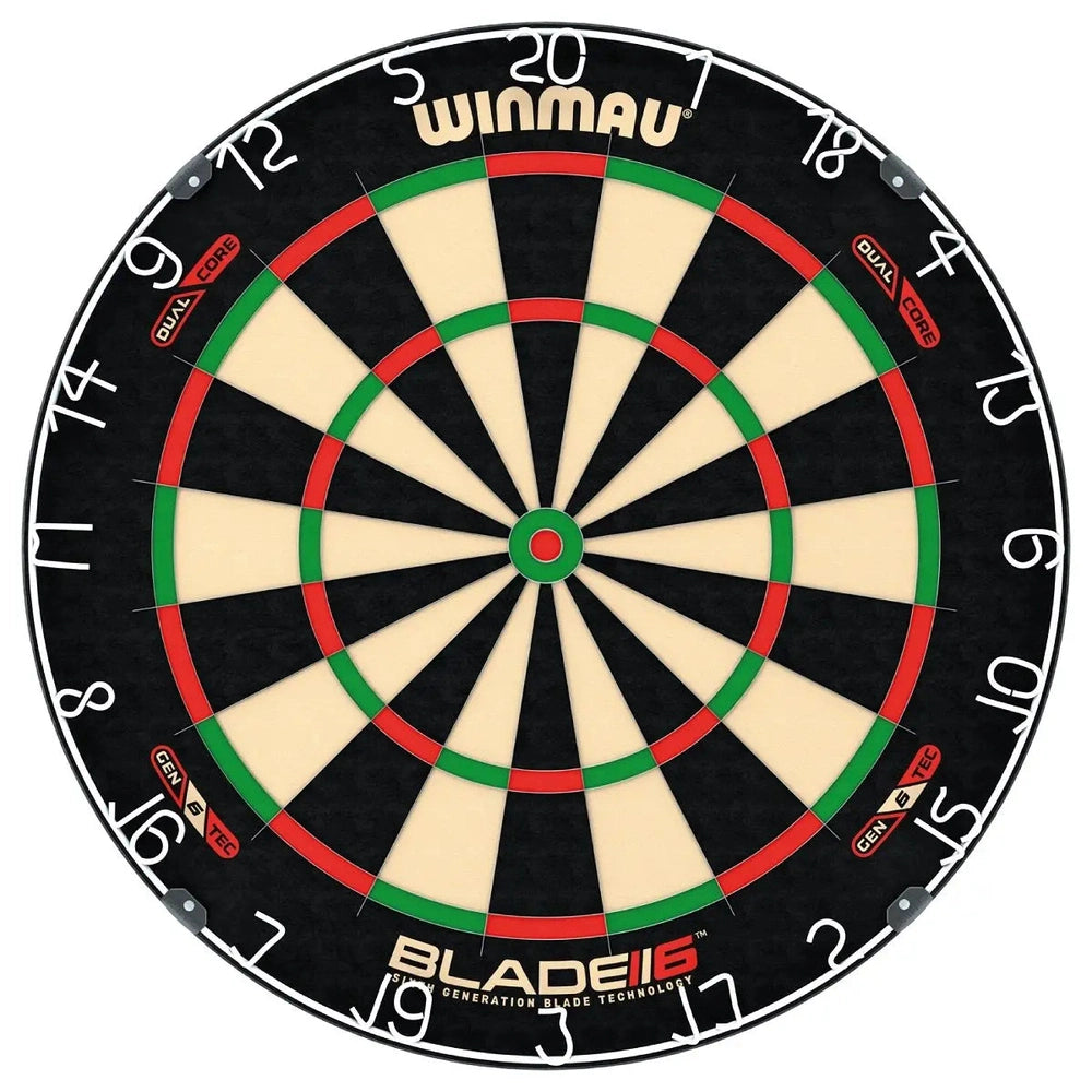 Winmau Blade 6 Dual Core Dartboard – Professionelle Sisal-Dartscheibe mit Dual-Core Technologie