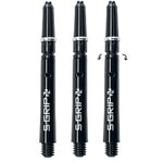 Harrows Supergrip Spin Shafts in Aqua, Medium-Länge, mit rotierender Spitze und präzisionsgefertigten Ringen.