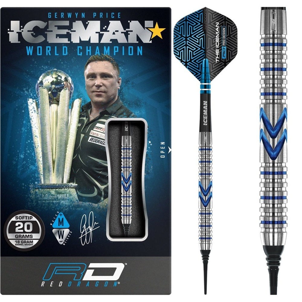 Reddragon Gerwyn Price - Iceman Midnight Edition 90% Softdarts 18 Gramm Softdarts KM-Shop Dartshop, softdart, softdarts