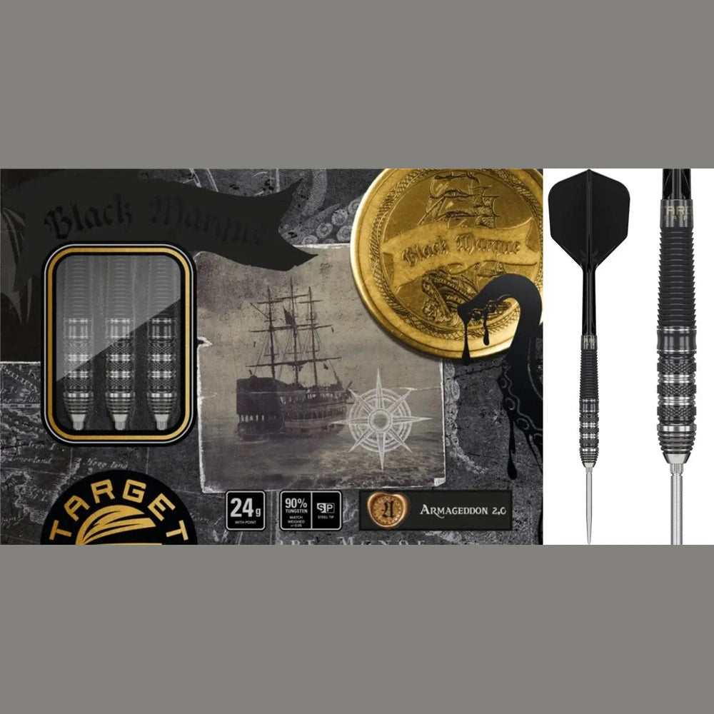 Target Black Marque Armageddon GEN 2 90% Swiss Points Steeldarts 22 Gramm Steeldarts