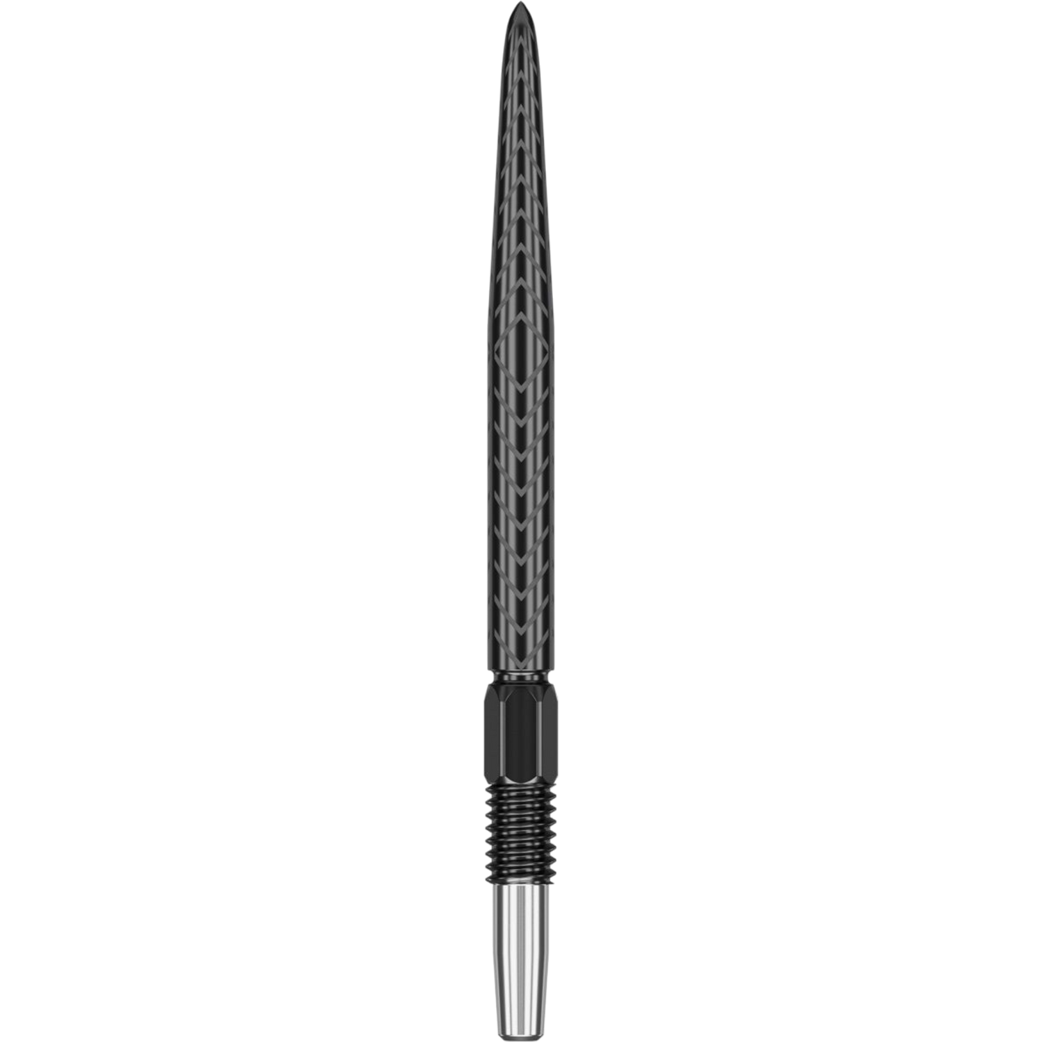 Target Swiss RVE Point 2024 – 26 mm Schwarz, strukturierte Wechselspitzen für Swiss Point Darts
