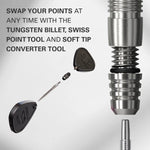 Target Swiss Point Konverter für Softdarts Schwarz Werkzeug KM-Shop Dartshop 