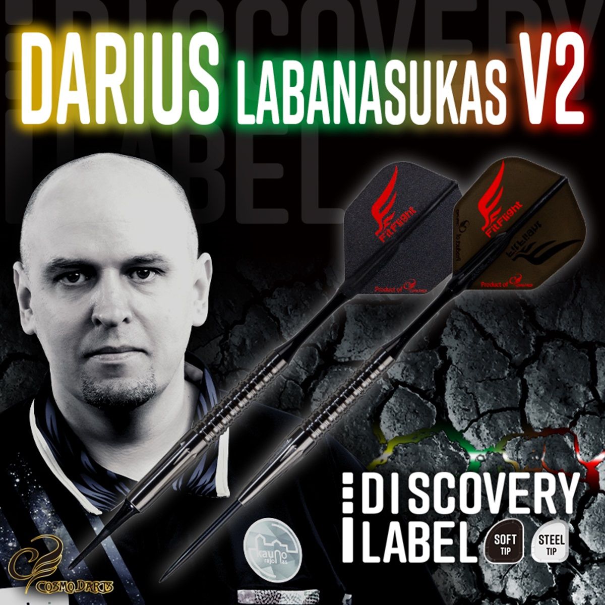 Cosmo Darts Discovery Label Darius Labanauskas V2 Softdarts 19 Gramm Softdarts KM-Shop cosmos, Dartshop, softdart, softdarts