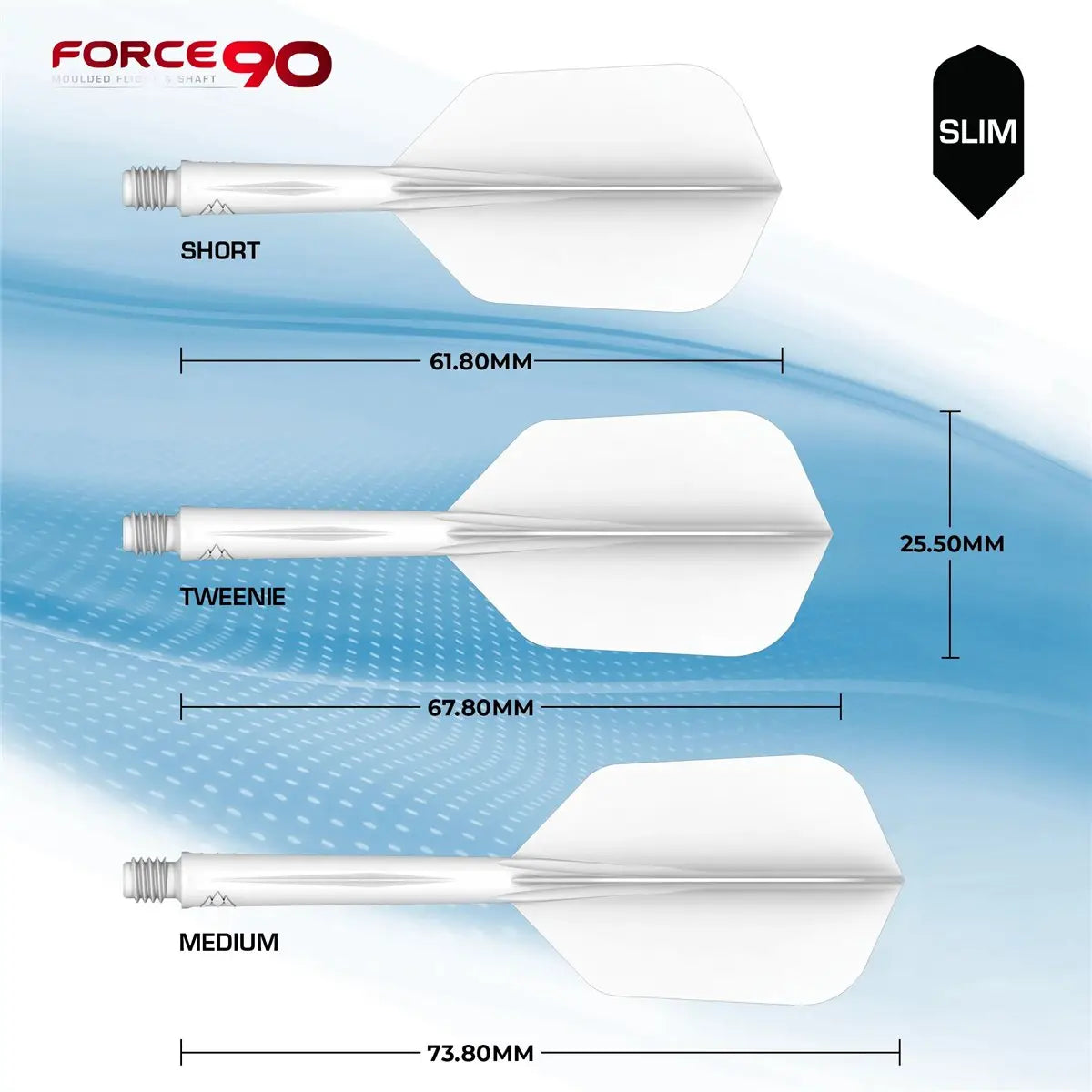 Mission Force 90 Shaft/Flight System Slim Shafts schwarz KM-Shop Dart, Dartshop, Flight-Shaft-Systeme, neu, Neuheiten