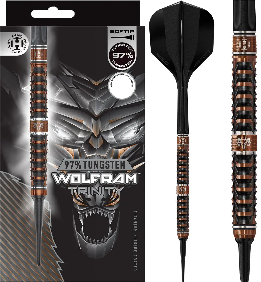 Harrows Wolfram Trinity 97% Softdarts 20 Gramm Softdarts