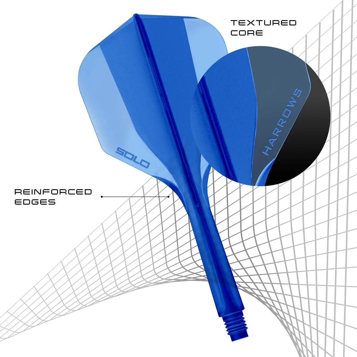 Harrows Solo 6 Shaft/Flight System Shape Shafts Blau M