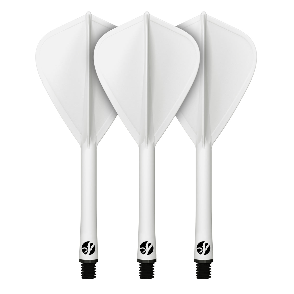 Flight Deck-One Piece Dart Flight and Shaft System-White-Kite Shape