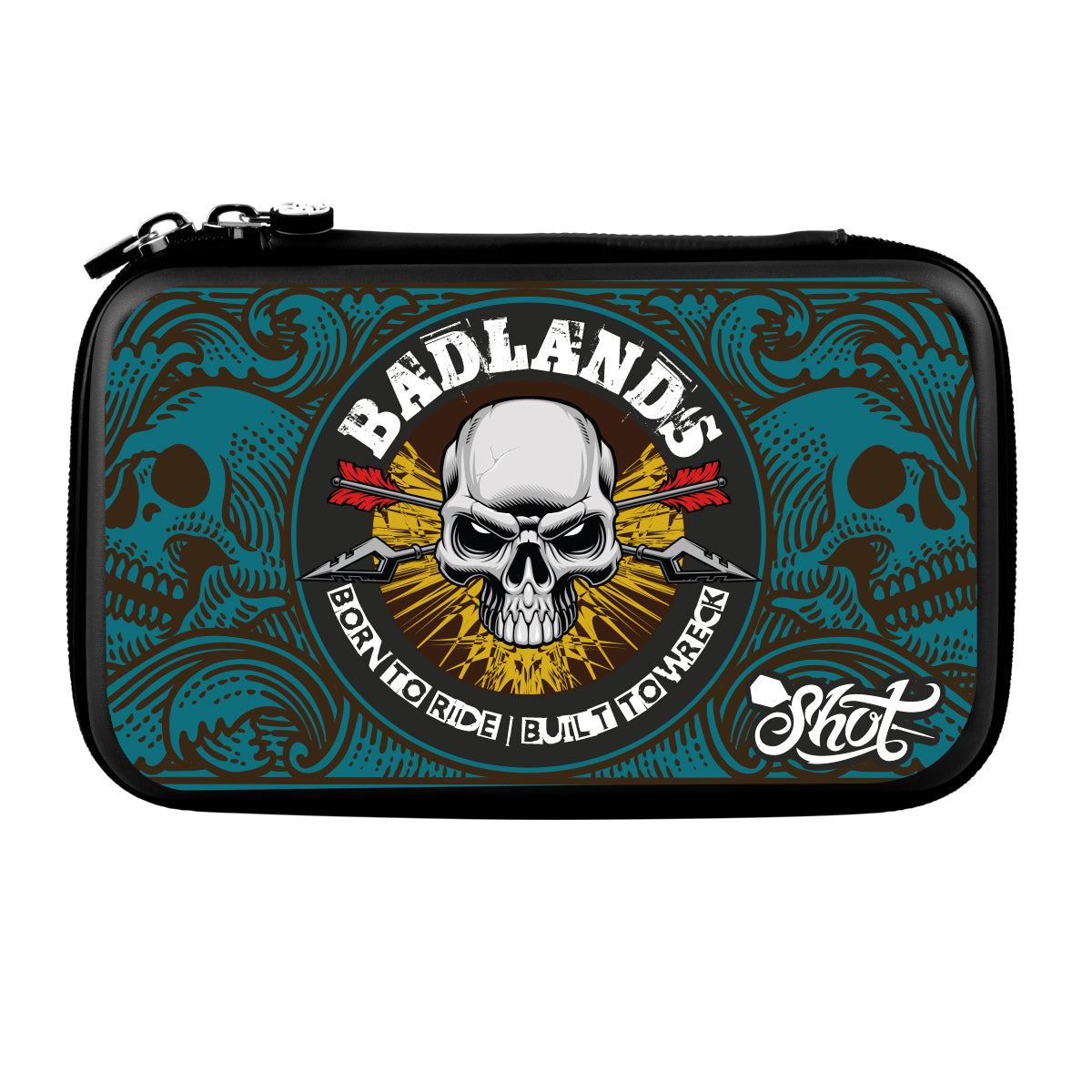 Shot Badlands Tactical Darts Case -Two Set Dart Wallet-Blue