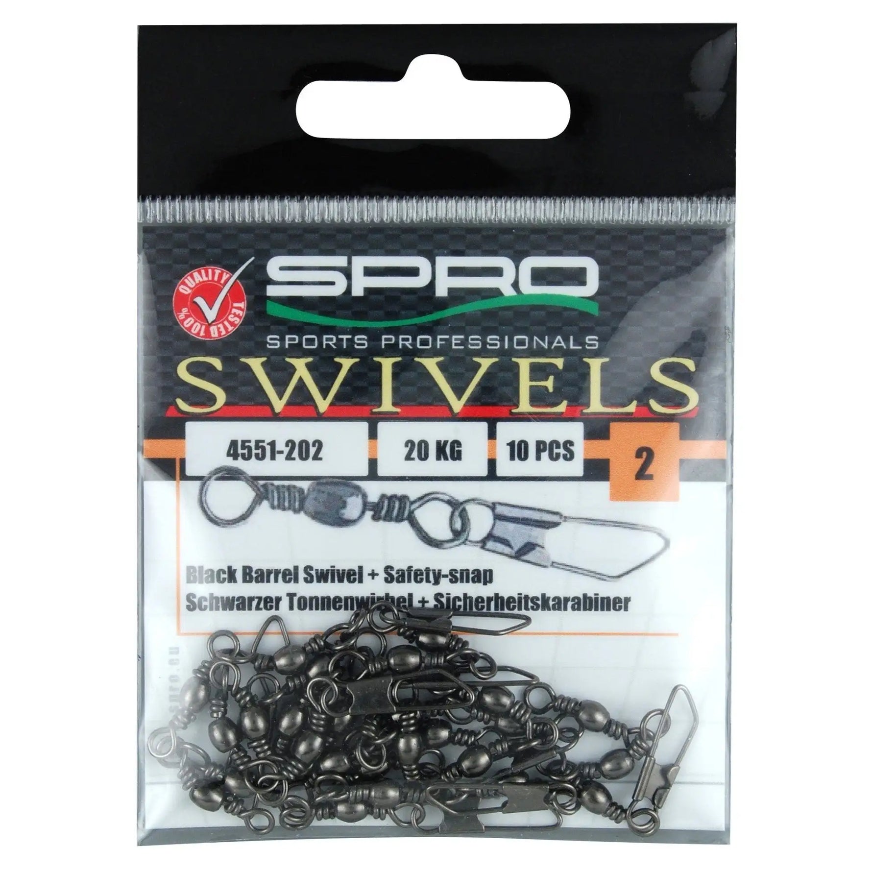 BARREL SWIVEL+SAFETY-SNAP KM-Shop Allround, karabiner, Kleinteile, SPRO, swivel, Wirbel 