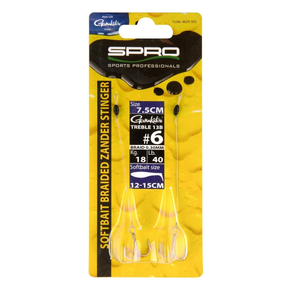 BRAIDED ZANDER STINGER KM-Shop Haken, Hakengebunden, kunstködereu, Raubfisch, Raubfischangeln, spinn, Spinnangeln, Spinnfishing, SPRO
