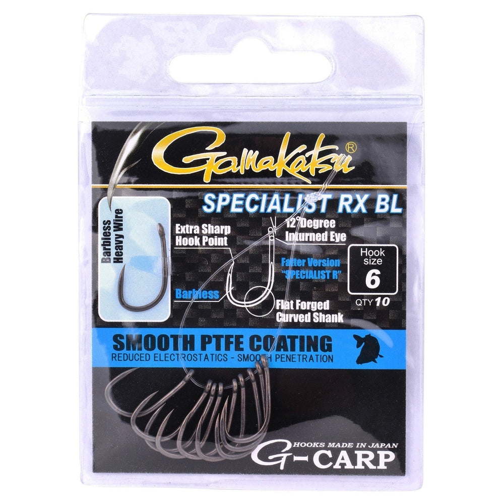 G-CARP SPEC RX HOOKS BARBLESS GREY KM-Shop Gamakatsu, Haken, Karpfen