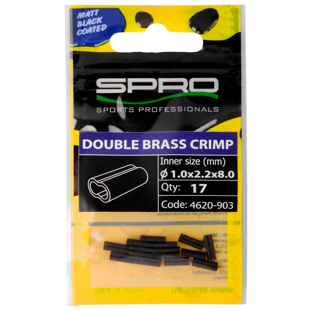 MATTE BLACK W-BRASS CRIMP KM-Shop Kleinteile, Raubfisch, Raubfischangeln, Spinnangeln, Spinnfishing, SPRO