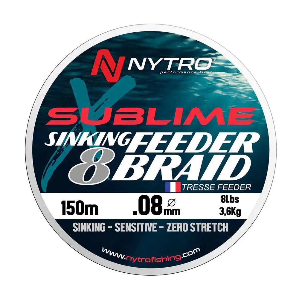 Nytro SUBLIME X8 SINKING FEEDER BRAID KM-Shop angelschnur, braid, geflochten, geflochtet, hauptschnur, hauptschnüre, hautpschnüre, NYTRO, Schnur 