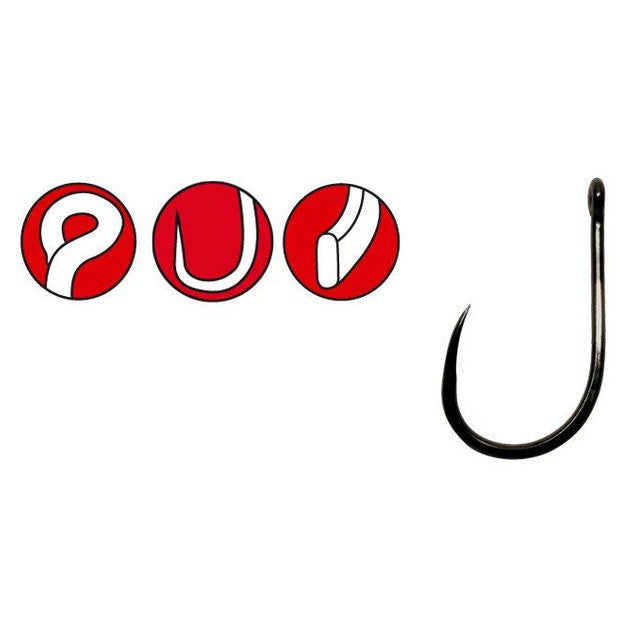 Powercarp Eyed Hooks Barbless Black Gamakatsu - KM-Tackle