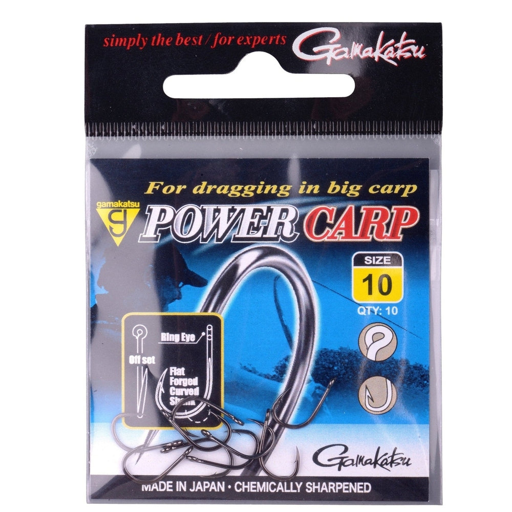 POWERCARP EYED HOOKS BLACK - KM-Tackle