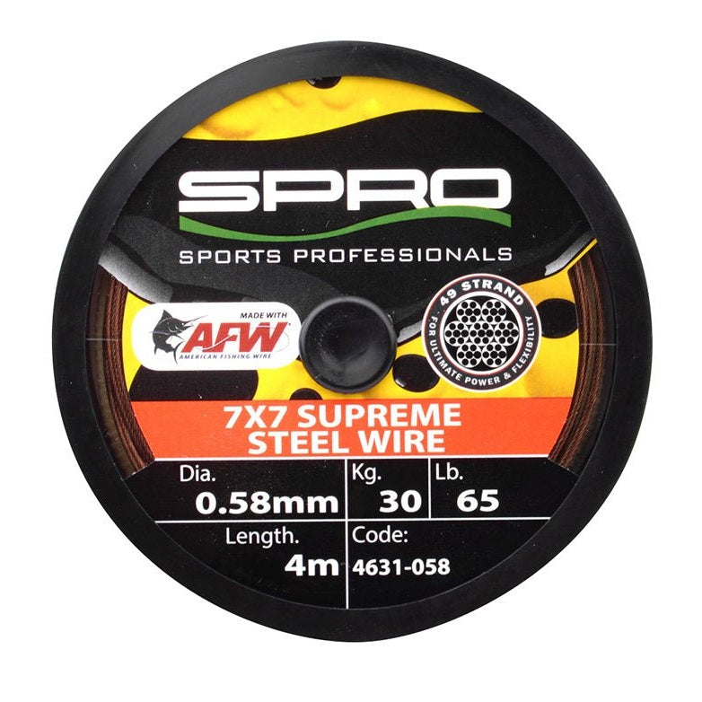 SUPER STEEL AFW WIRE KM-Shop Raubfisch, Raubfischangeln, Raubifsch, Spinnangeln, Spinnfishing, SPRO, Vorfach