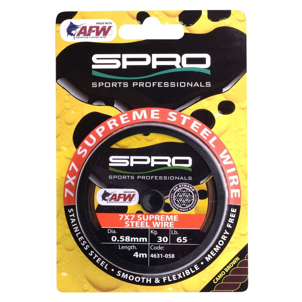 SUPER STEEL AFW WIRE KM-Shop Raubfisch, Raubfischangeln, Raubifsch, Spinnangeln, Spinnfishing, SPRO, Vorfach
