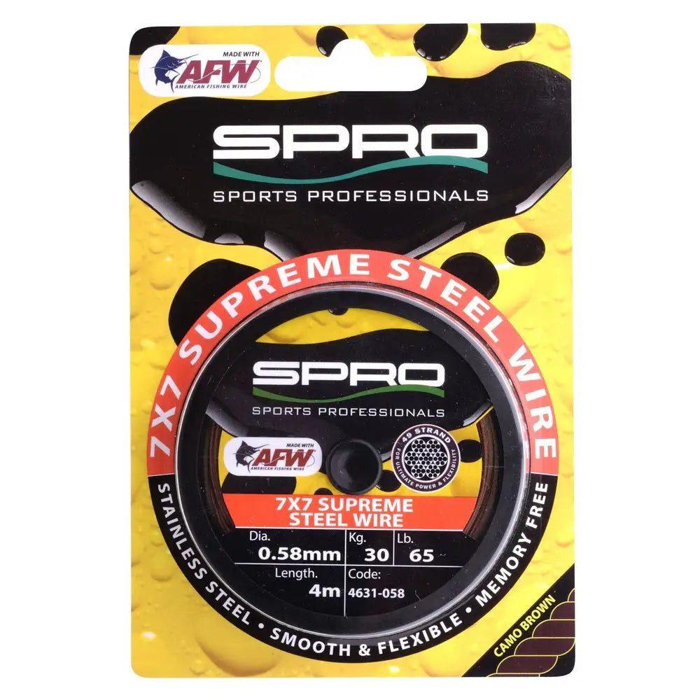 SUPER STEEL AFW WIRE KM-Shop Raubfisch, Raubfischangeln, Raubifsch, Spinnangeln, Spinnfishing, SPRO, Vorfach 