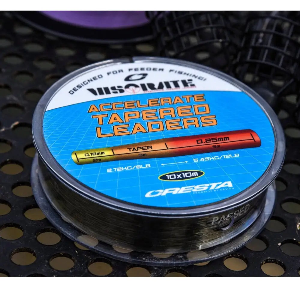 VISORATE INTENZ TAPERED LEADER 0.18-0.25 KM-Shop angelschnur, Cresta, feeder, Feederfishing, Method, methodfishing, schlagschnur 