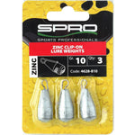 ZINC CLIP-ON LURE WEIGHTS 3PC KM-Shop Blei, Raubfisch, Raubfischangeln, Spinnangeln, Spinnfishing, SPRO 